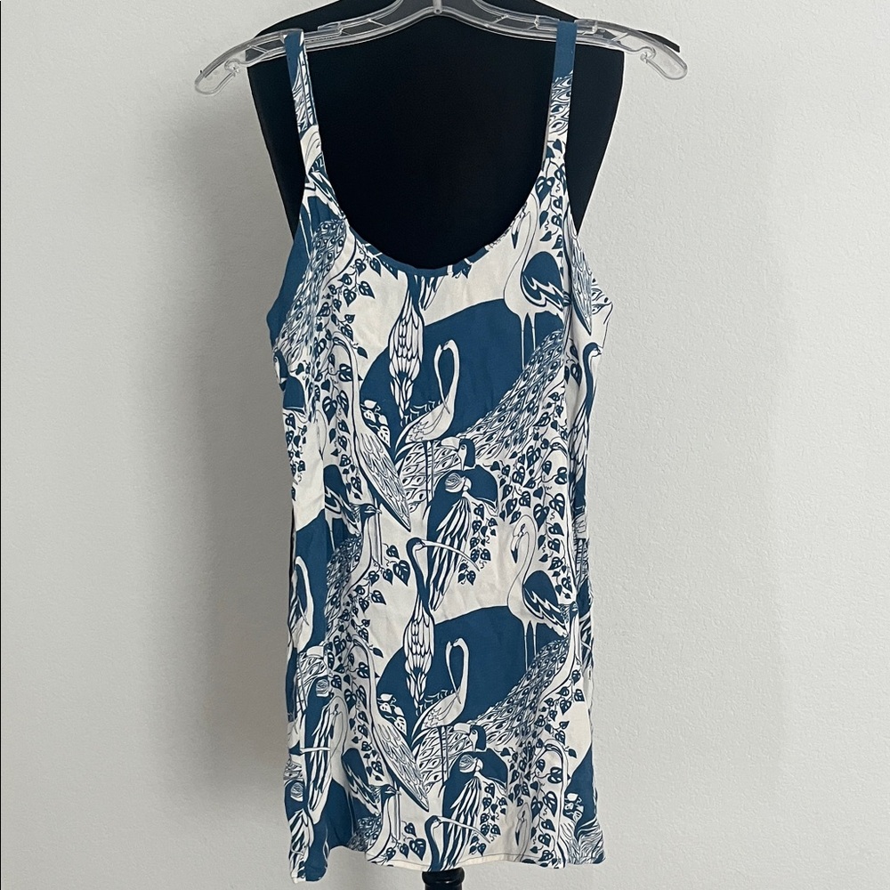 Reformation Blue and White Mini Dress